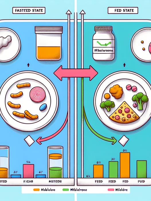 Fasted vs fed state administration of mibolerone