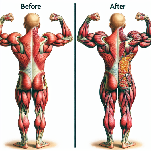 Hardening effect of oxandrolone on muscles